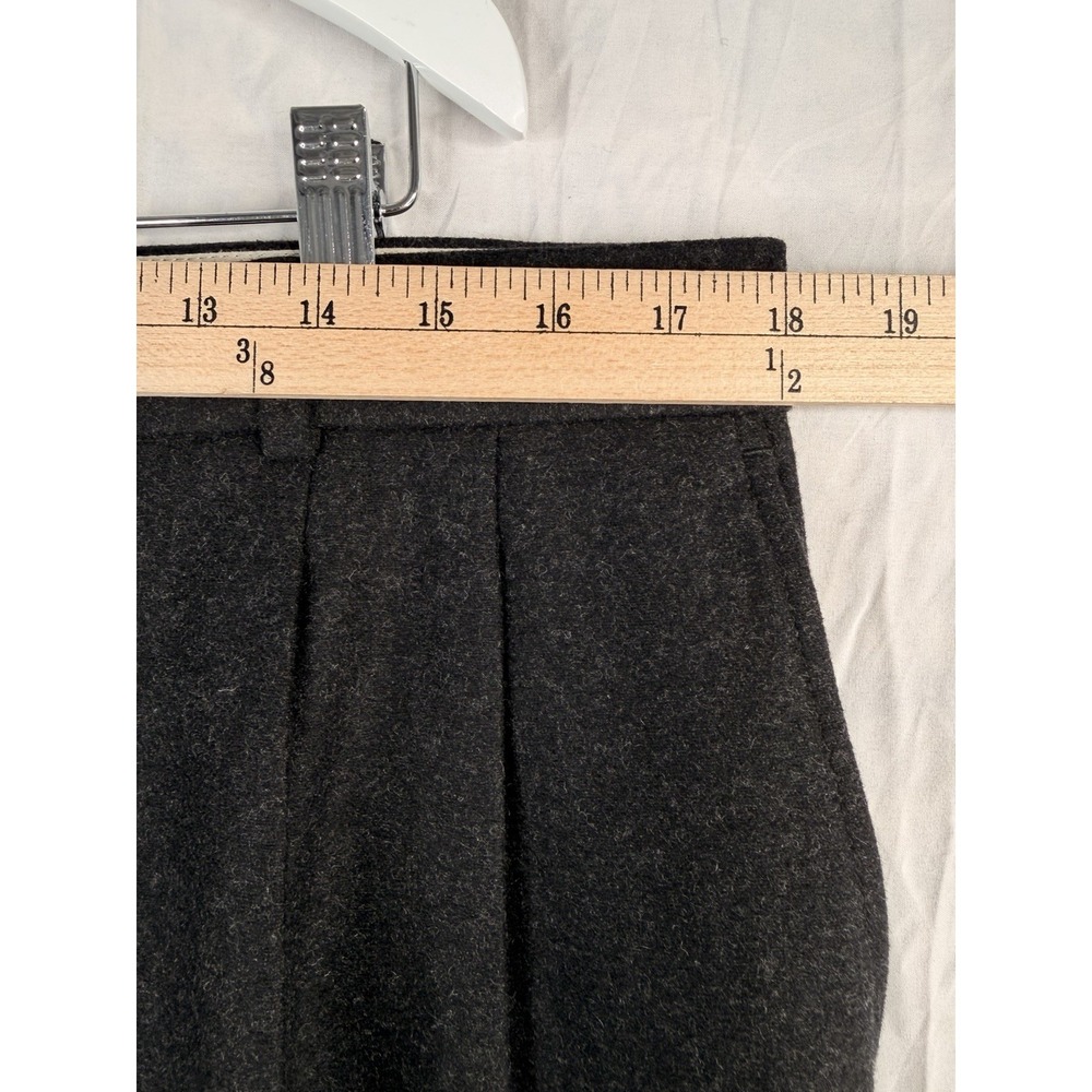 vtg Eddie Bauer SZ-36 Gray Glen Plaid Flannel Wool Pants Trousers Pleated Cuffed - Picture 13 of 16